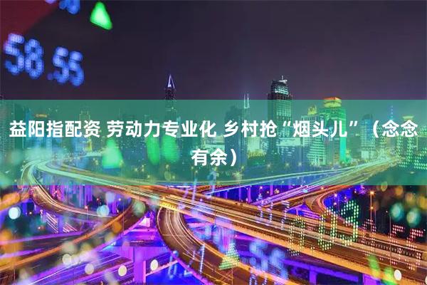 益阳指配资 劳动力专业化 乡村抢“烟头儿”（念念有余）