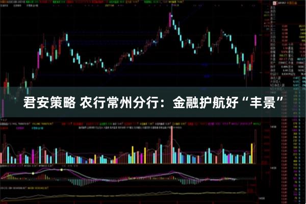 君安策略 农行常州分行：金融护航好“丰景”